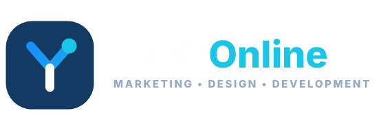 YasirOnline logo in white for dark backgrounds